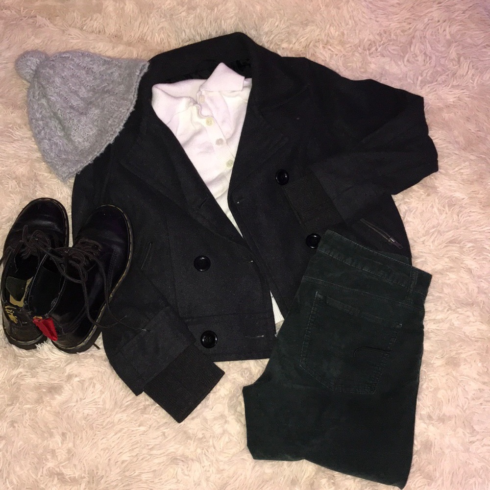 dark grey jacket